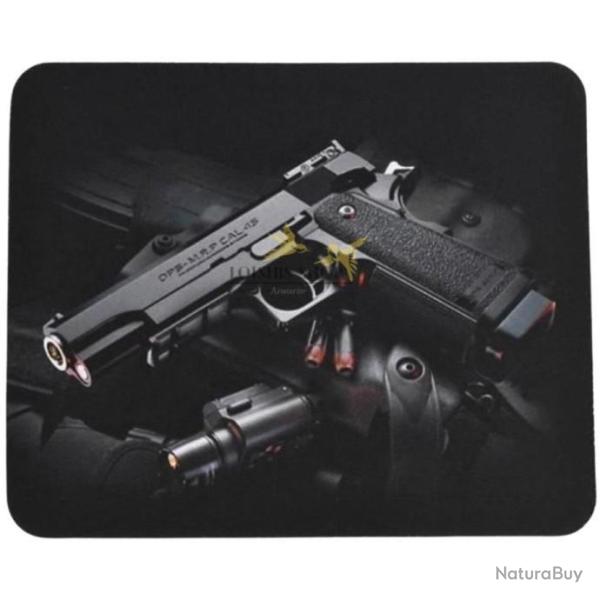 Tapis de souris d'ordinateur antid�rapant - Image pistolet