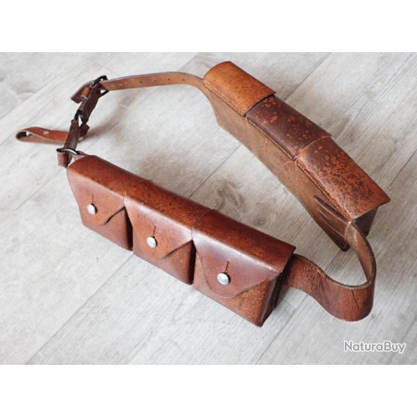 Cartouchi�re 6 poches pour cyclistes, mitrailleurs. R�glementaire suisse. Rare