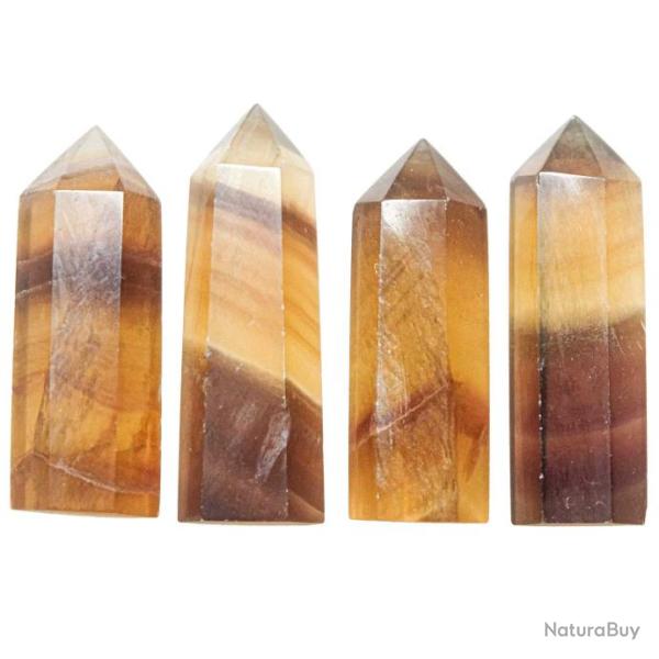 Pointe polie ob�lisque fluorite jaune - A l'unit�