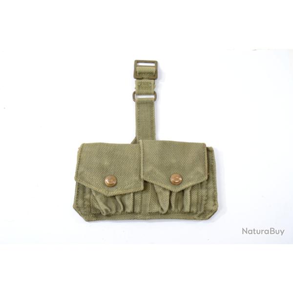 Cartouchi�re toile Anglaise WW2 pour clips de fusil Enfield .303 british UK GB 1944 (A)
