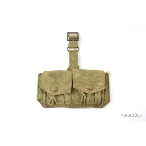 Cartouchi�re toile Anglaise WW2 pour clips de fusil Enfield .303 british UK GB 1944 (B)