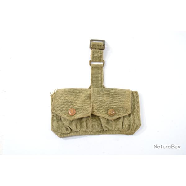 Cartouchi�re toile Anglaise WW2 pour clips de fusil Enfield .303 british UK GB 1944 (D)