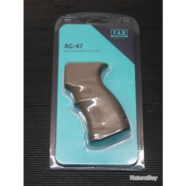 Poign�e pistolet ergonomique caoutchout�e noire FAB Defense AGR-47 pour AK, AKM et Galil REF 66/2024