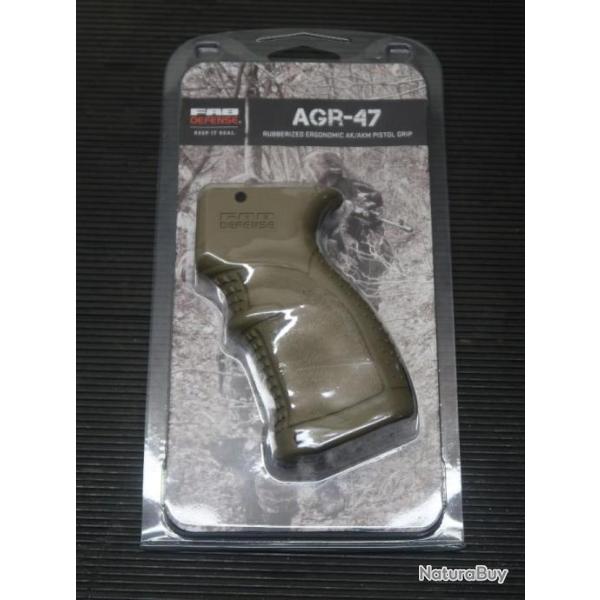 Poign�e pistolet ergonomique caoutchout�e FAB AGR-47 AK-47/AKM/Galil Flat Dark Earth REF 83/2024