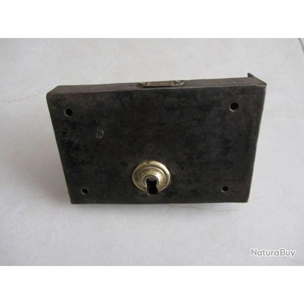 Serrure acier et laiton G.J.D 1920/30