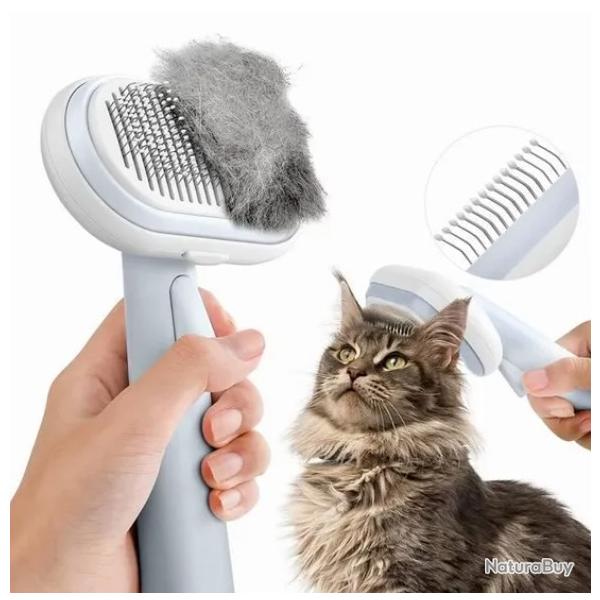 Brosse de Toilettage Chats Chiens �limination Efficace des Poils (95%) Conception Ergonomique