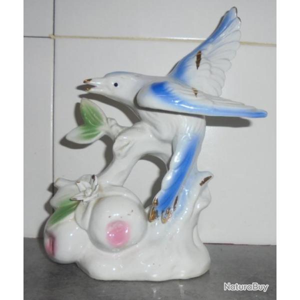 VINTAGE OISEAU C�RAMIQUE BIBELOT OBJET de VITRINE D�CO haut : 22cm