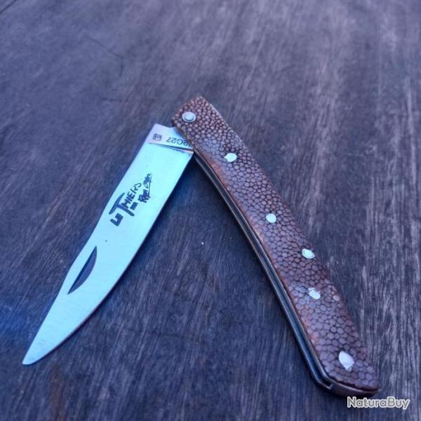 Unique Couteau LE THIERS  par ROGER ORF�VRE Manche en GALUCHAT