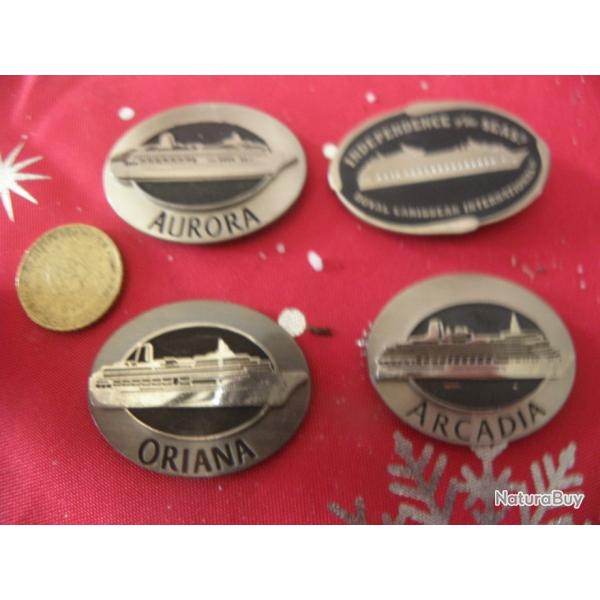 4 aimants de r�frig�rateur navals, navires de croisi�re P&O