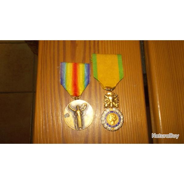 medaille militaire et medaille interalli� 14/18