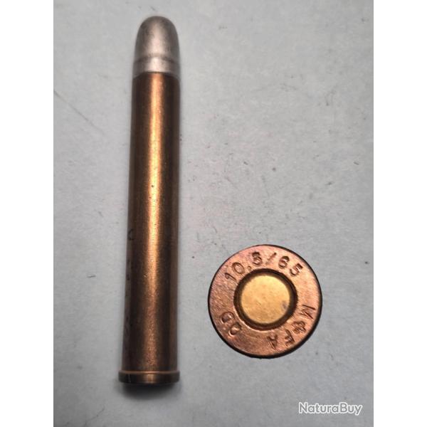 Rare  cartouche de chasse  suisse cal 10,3 x 65 R Banziger  M+FA  Altdorf poudre noire demie blind�e