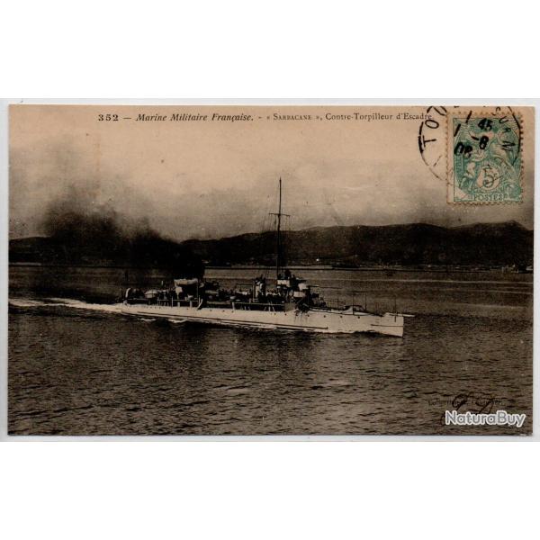 CPA - Marine Militaire Francaise -Sarbacane Contre Torpilleur d'Escadre N�1239