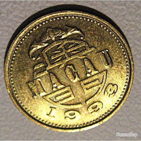MACAU  piece de 10 AVOS 1993 ttb+