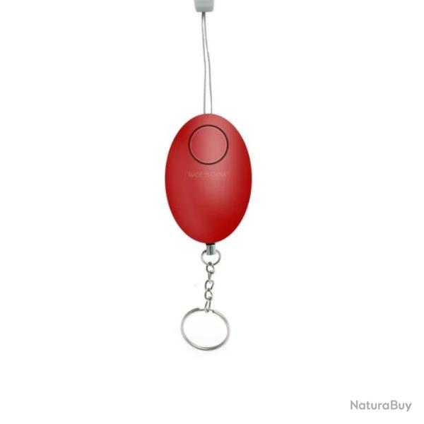 Porte-clef alarme d'autodfense 120 dcibels - Rouge