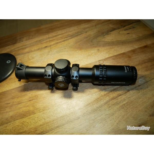 Vector Optics Lunette de vis�e Grimlock 1-4x24 SFP GenII avec colliers en rail de 21mm