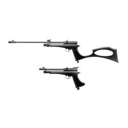 Pistolet &agrave; plombs 6J adaptable en carabine 8J  4,5mm 9 coups CO2 avec silencieux