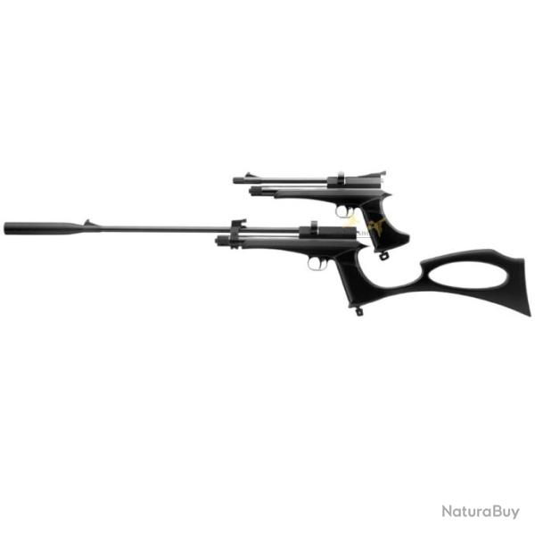 Pistolet � plombs 6J adaptable en carabine 8J  4,5mm 9 coups CO2 avec silencieux