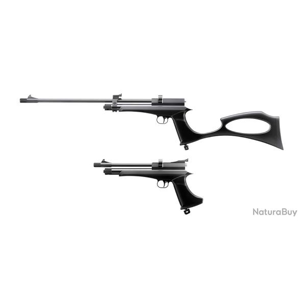 Pistolet � plombs 6J adaptable en carabine 8J  4,5mm 9 coups CO2 avec silencieux
