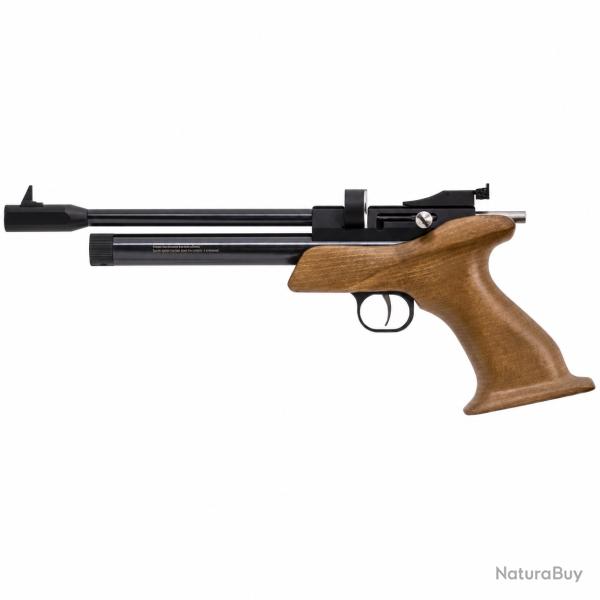 Pistolet � plombs en bois et acier 6 joules cal.5,5mm 9 coups CO2 - Snowpeak
