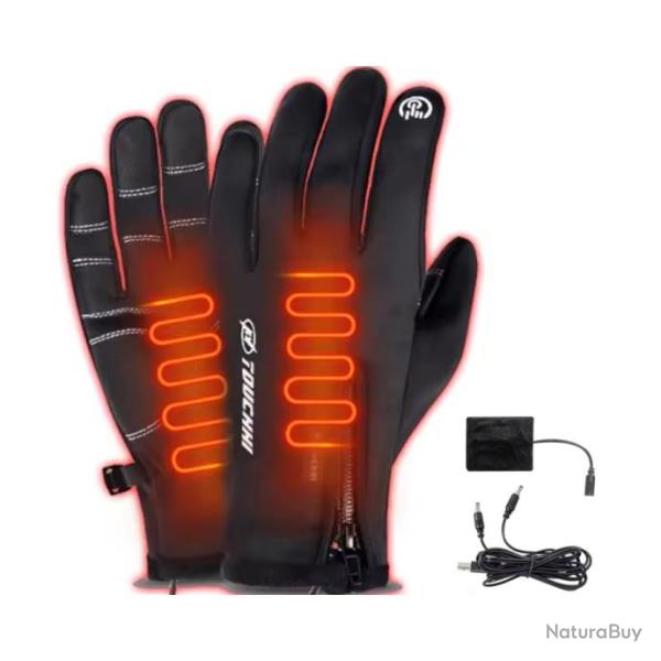 Gants de Ski Chauffants Coupe-Vent USB - Unisexe Cyclisme, Course, Conduite, Randonn�e, Hiver