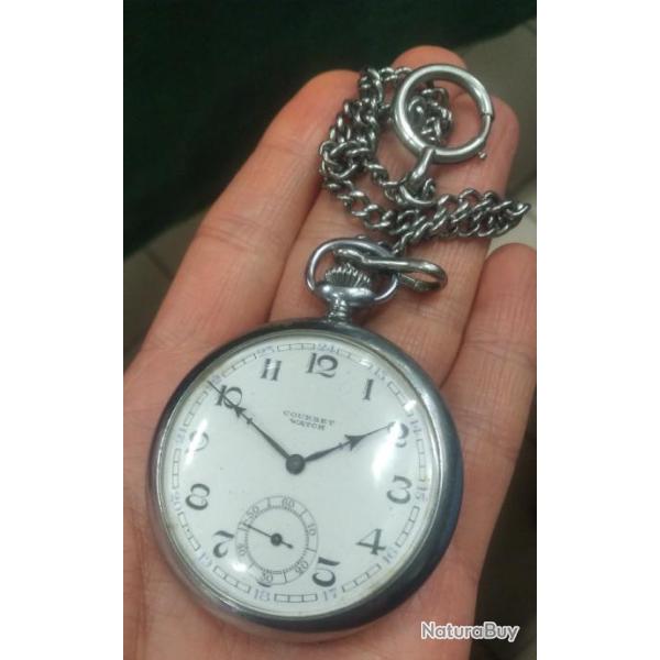 "COURBET WATCH" MONTRE DE POCHE/A GOUSSET ANCIENNE FABRICATION FRAN�AISE BESANCON