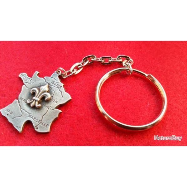 Porte-cl�s carte de france royaliste