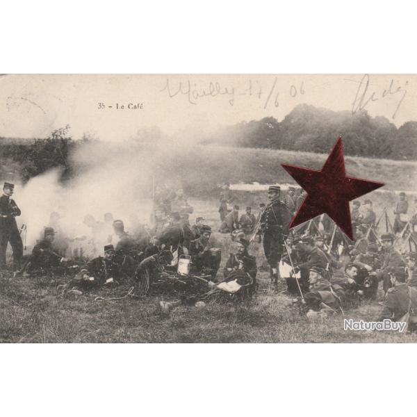 CPA - MILITAIRE camp de Mailly Le caf� N�014
