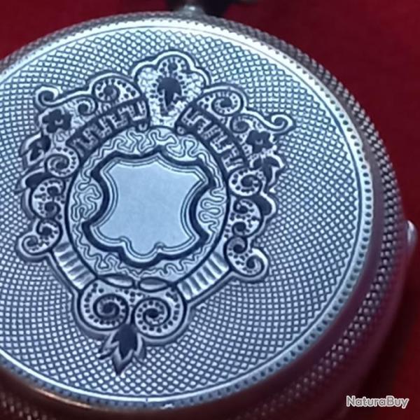 ancien pendentif porte photo   argent massif 925