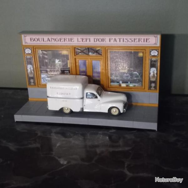 Peugeot 203 van publicitaire + dcor faade boulangerie  1/43