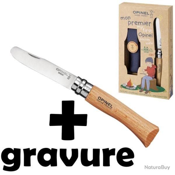 Coffret couteau Opinel Mon Premier Opinel avec gravure + �tui