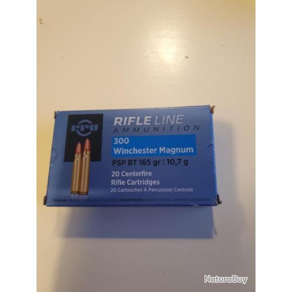 Lot de 20 douilles ppu partizan calibre  300 win mag
