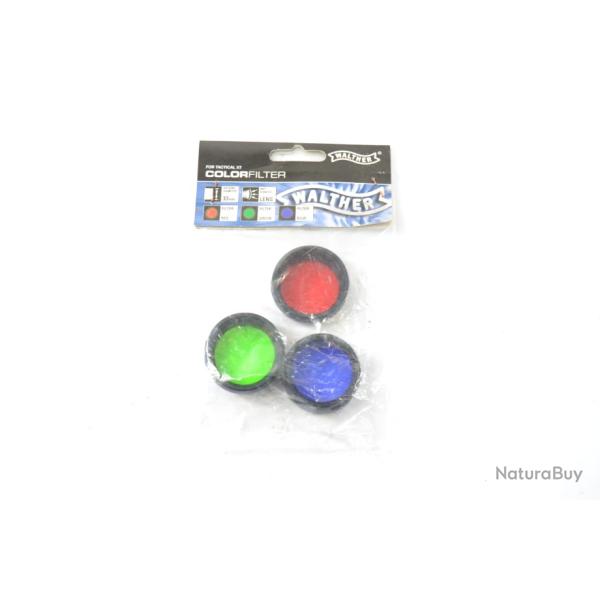 Ensemble de filtres couleurs pour lampe tactique 33mm. WALTHER color filter 4000844517043