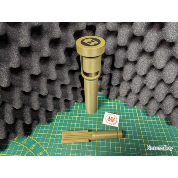 BERGARA B14  - START KIT VERT  - Prot�ge culasse avec couvercle VERT avec LOGO + Guide baguette VERT