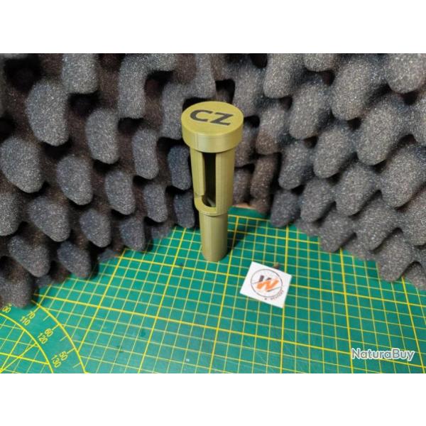 CZ 457  - Prot�ge culasse avec capuchon/couvercle VERT avec LOGO CZ Noir