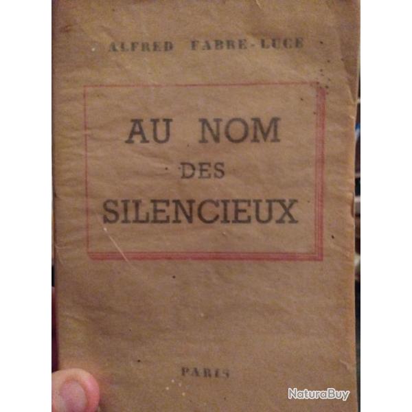 Au nom des silencieux d'Alfred Fabre-Luce