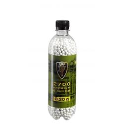 Billes bbs 6mm &eacute;lite force blanche 0.20g bouteille X2700