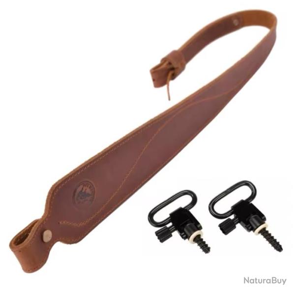 Sangle cuir v�ritable marron - livraison offerte