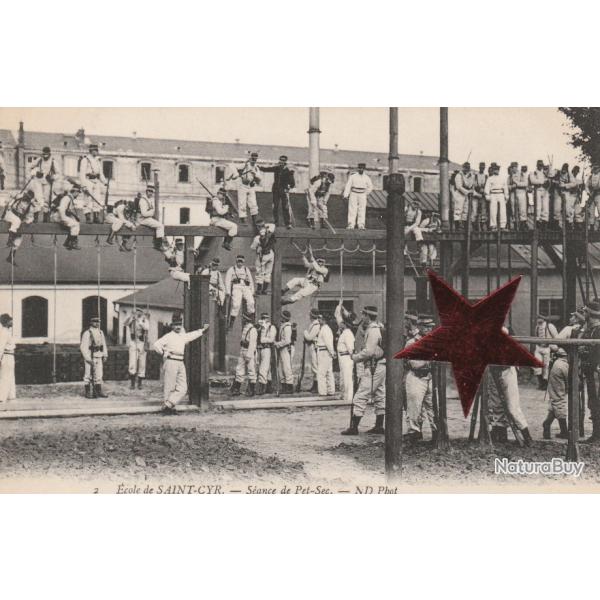 CPA -Militaria - ECOLE DE SAINT-CYR S�ance de Pet-Sec - N�521