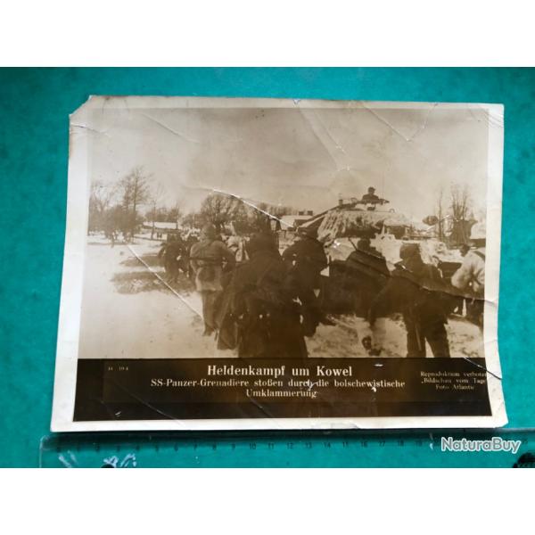 Photo de propagande, char Panther et fantassins allemands en Russie (D2.0069.1)