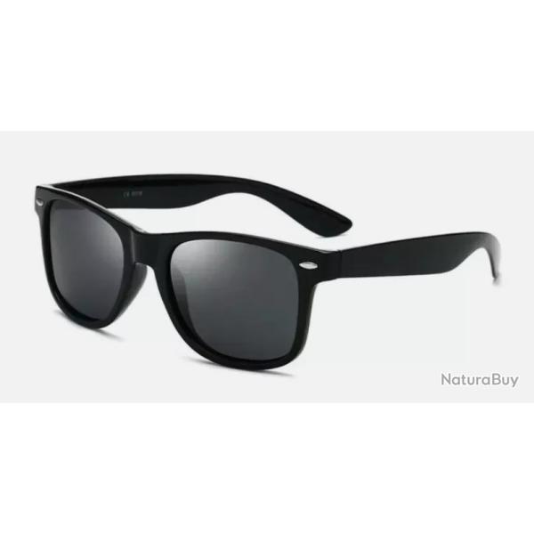 Lunettes de Soleil Polaris�es Unisexe Anti-UV400 Monture Haute Qualit� Noir