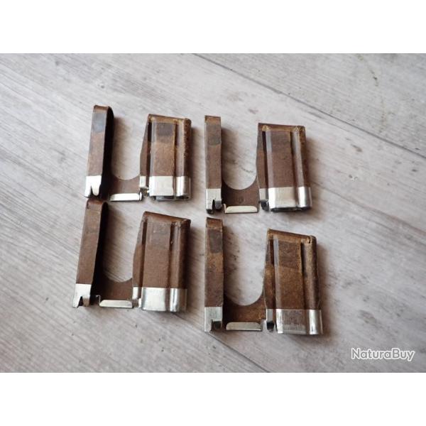 Lot de 4 clips, lame-chargeur, de chargement pour fusil Schmidt Rubin Suisse 1889 G11, K11, K31