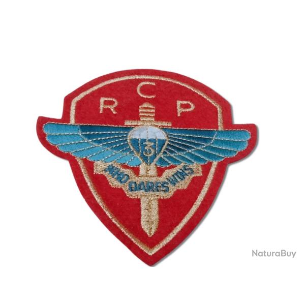 Patch brod� du 3� RCP  Hauteur 105 mm Largeur 100 mm