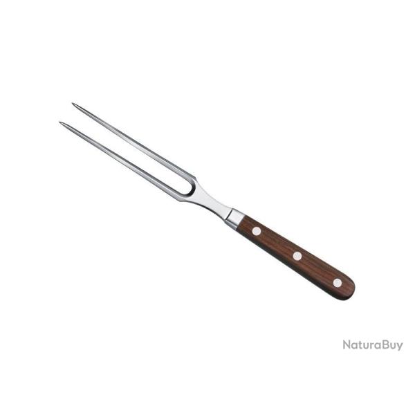 BEL2245 FOURCHETTE CHEF VICTORINOX FORGE GRAND MAITRE LAME 15CM MANCHE BOIS D'ERABLE NEUF