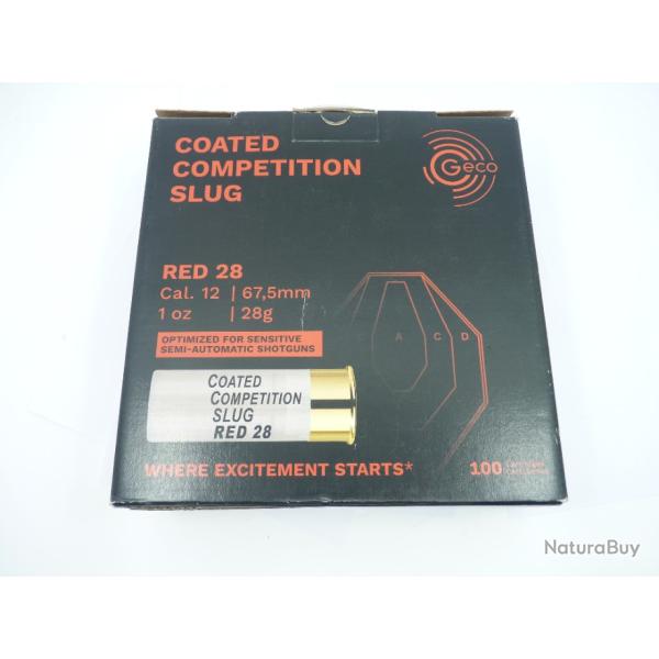 Pack 100 balles GECO comp�tition slug red 28 CAL.12/67 28g