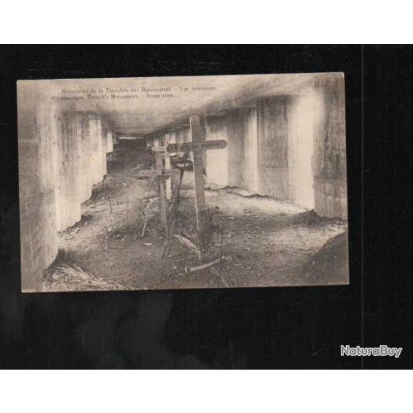 cpa monument de la tranch�e des baionnettes vue int�rieure