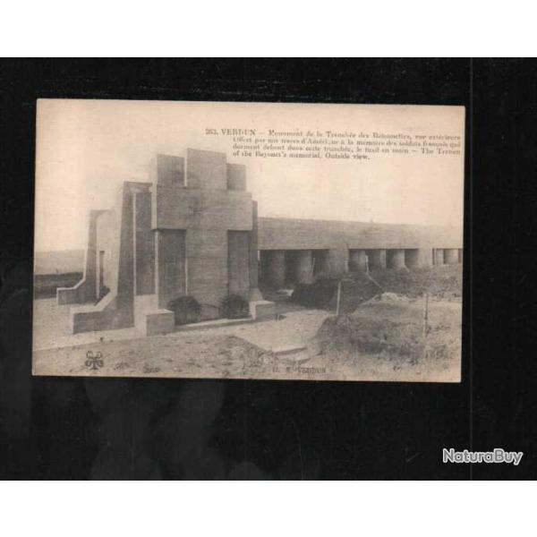 cpa verdun monument de la tranch�e des baionnettes vue ext�rieure
