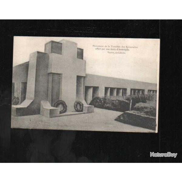 cpa  monument de la tranch�e des baionnettes offert par nos amis d'am�rique vue ext�rieure