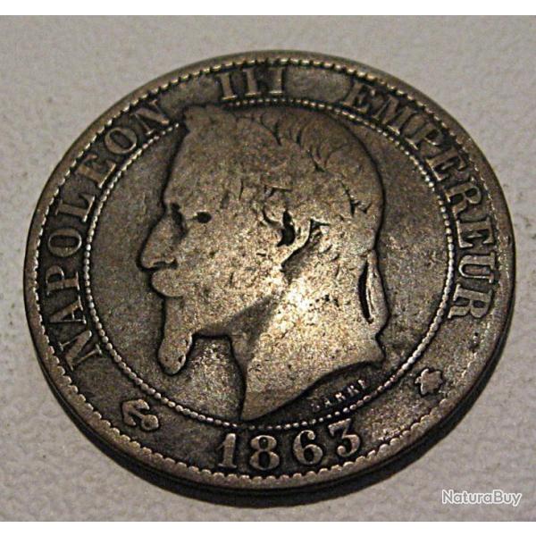 5 centimes Napol�on III  1863 K