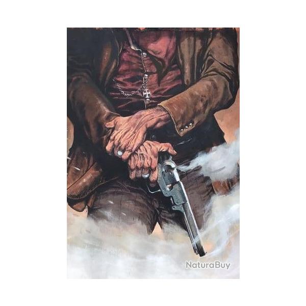 COLT NAVY 1851 WESTERN COW BOY GUN MEN of the WEST   ex libris  g�ant  par Tiburce Oger