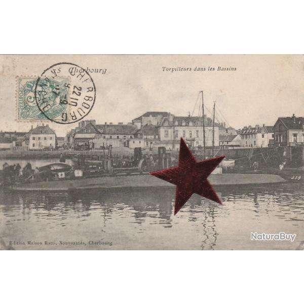 CPA - Marine Militaire Fran�aise- Cherbourg - Torpilleurs dans les Bassins - N�868